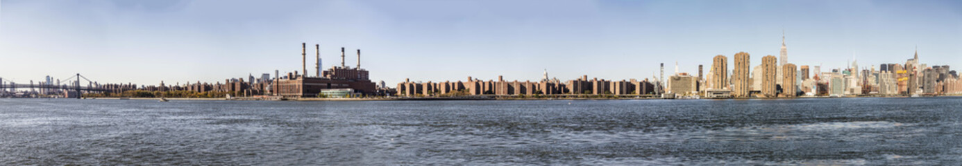 skyline of New York with river Hudson