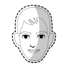 face of young handsome man icon image vector illustration design 