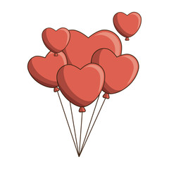 Fototapeta na wymiar hearts love romantic card vector illustration design
