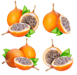 Granadilla fruit isolated on white background