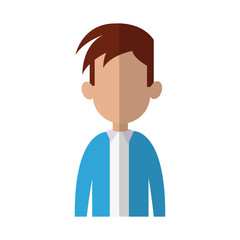 man cartoon icon over white background. colorful design. vector illustration
