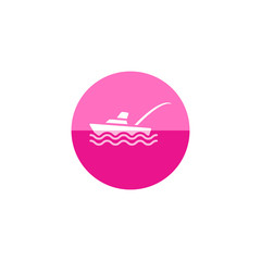 Circle icon - Fishing boat