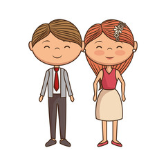 Fototapeta premium couple lovers characters icon vector illustration design