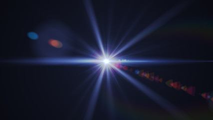 abstract of lighting digital lens flare in dark background