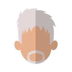 old man cartoon icon over white background. colorful design. vector illustration