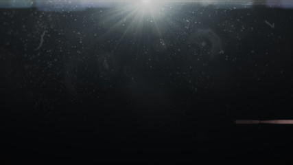 abstract of lighting digital lens flare in dark background