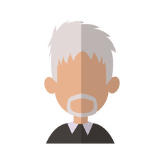 old man cartoon icon over white background. colorful design. vector illustration