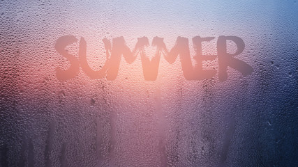 Wet glass 2. Wet glass in a summer dawn.