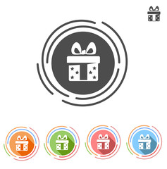 Fototapeta premium Gift flat color icon 