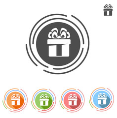 Gift flat color icon 