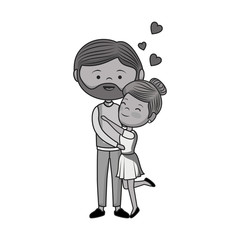 couple lovers characters icon vector illustration design