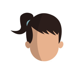 woman cartoon icon over white background. colorful design. vector illustration
