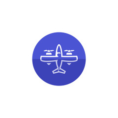 Circle icon - Vintage airplane