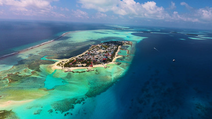 Maldives aerial view