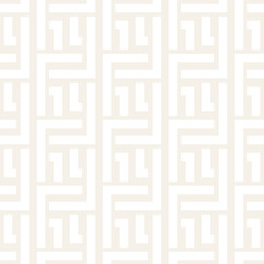 Interlacing Lines Subtle Lattice. Ethnic Monochrome Texture. Vector Seamless Black and White Pattern.