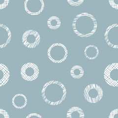 Seamless vector geometrical pattern with circles endless background with hand drawn textured geometric figures, forms Pastel Graphic illustration Template for wrapping, web backgrounds, wallpaper