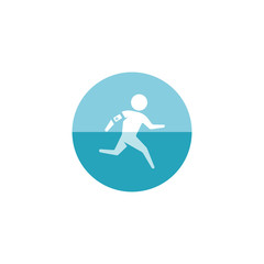 Circle icon - Running athlete