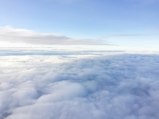 Cloudscape. Blue sky and white cloud. Sunny day