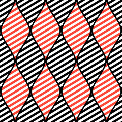 Obraz premium Seamless vector abstract pattern. symmetrical geometric repeat background with decorative rhombus. Simle print, graphic design for web backgrounds, wallpaper, wrapping, surface, fabric