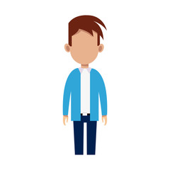 man cartoon icon over white background. colorful design. vector illustration