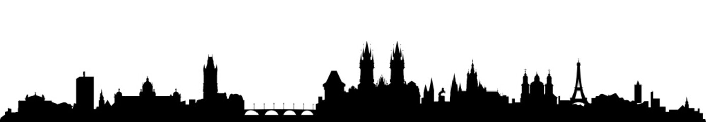 Fototapeta premium Skyline Prag