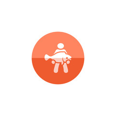 Circle icon - Man holding fish
