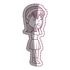 beautiful woman avatar character vector illustration design