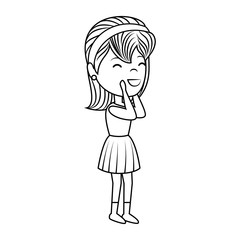 beautiful woman avatar character vector illustration design