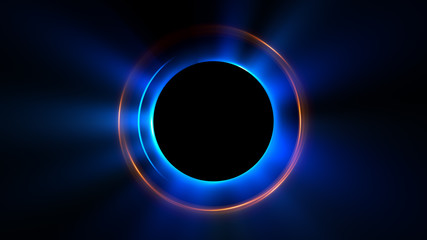 Abstract neon background. luminous swirling. Glowing spiral cover. Black elegant. Halo around. Power isolated. Sparks particle. Space tunnel. Glossy jellyfish. LED color ellipse. Glint glitter