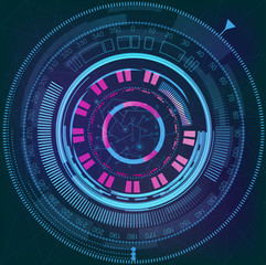 vector illustration of space Futuristic interface
