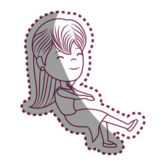 beautiful woman avatar character vector illustration design