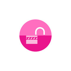 Circle icon - Padlock unlocked