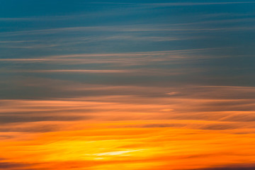 Beautiful clouds at the sunset