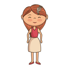 beautiful woman avatar character vector illustration design