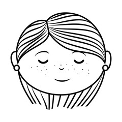 beautiful woman avatar character vector illustration design