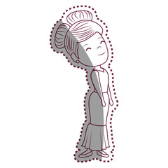 beautiful woman avatar character vector illustration design