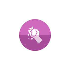 Circle icon - Hand holding snow