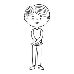 young man avatar character vector illustration design