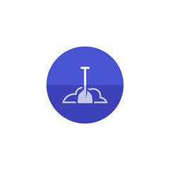 Circle icon - Snow shovel