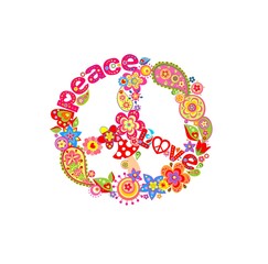 Decorative peace flower symbol