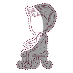 young man avatar character vector illustration design