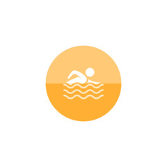 Circle icon - Man swimming