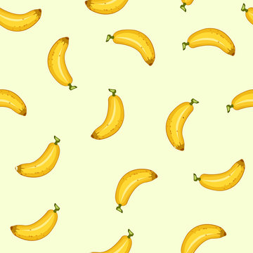 Background with banana. Fruits. Summer. Vector illustration.