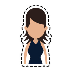 woman cartoon icon image vector illustration design