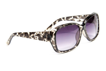 leopard sun glasses isolated on white background