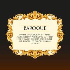 Vector baroque frame