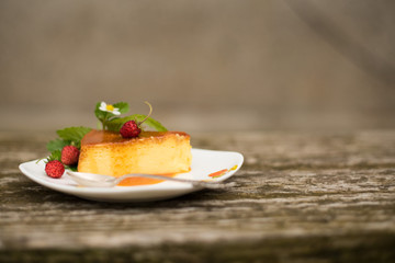 Homemade Flan dessert