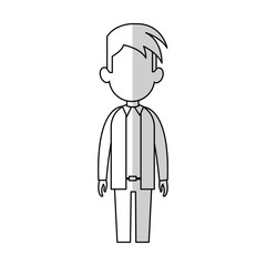 man cartoon icon over white background. vector illustration