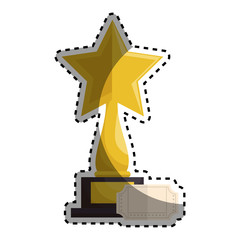 trophy award cinema icon vector illustration design