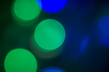 Beautiful bokeh: green, blue, dark colors